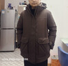 七匹狼羽絨服男中長(cháng)款加厚鵝絨冬季帶帽工裝蓄三防易打理蓄熱厚羽絨外套 305(深棕色) XL 175/92A 曬單實(shí)拍圖