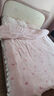 雙層花邊牛奶絨四件套冬季珊瑚絨被套加厚保暖法蘭絨面床單三件套 小蝴蝶結-粉 【床笠款】1.5四件套-被套200*230 曬單實(shí)拍圖