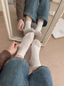 NAIER 一次性襪子男女通用中筒免洗日拋襪7A抗菌棉襪春秋旅行精梳棉襪 5雙裝白色精梳棉日拋女襪 均碼 曬單實(shí)拍圖