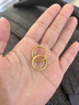 中國黃金（CHINA GOLD）18k金素圓耳圈女簡(jiǎn)約精致520情人節禮物送女友老婆媽媽生日紀念 精美禮盒（勿拍） 曬單實(shí)拍圖