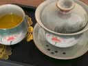 不拙哥窯三才蓋碗茶碗單個(gè)單人茶具不燙手防燙手繪初荷蓋碗公杯主人杯 曬單實(shí)拍圖