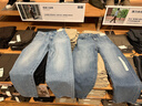 優(yōu)衣庫男裝寬松廓形牛仔褲/水洗產(chǎn)品丹寧牛仔彎刀鐮刀褲482868 62 粉藍色 29 /165/74A 曬單實(shí)拍圖