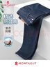 夢(mèng)特嬌（MONTAGUT）【優(yōu)質(zhì)水洗棉&舒彈零壓褲】秋款耐磨直筒長(cháng)褲牛仔褲 JG 藏青 34 曬單實(shí)拍圖