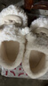 名創(chuàng  )優(yōu)品（MINISO）羊咩咩棉拖鞋女秋冬家居室內厚底月子毛毛拖鞋白色包跟款38-39 曬單實(shí)拍圖