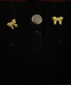 周六福（ZLF）黃金耳釘女款足金玫瑰花蝴蝶耳飾夢(mèng)幻森林 計價(jià)T 一對-1.78g 曬單實(shí)拍圖