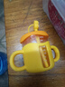 COOKSS兒童牛奶杯帶刻度防摔吸管喝奶杯子1-3歲寶寶學(xué)飲杯玻璃水杯橙色 曬單實(shí)拍圖