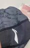 李寧（LI-NING）泳帽男女長(cháng)發(fā)舒適布游泳帽時(shí)尚護耳不勒頭印花泳帽6631黑 曬單實(shí)拍圖