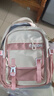愛(ài)迪生發(fā)明家中學(xué)生書(shū)包初中生高中減負護脊男女孩雙肩背包高顏值 k013-3 粉色 曬單實(shí)拍圖