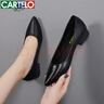 卡帝樂(lè )鱷魚(yú) CARTELO 皮鞋女士尖頭工作鞋低跟通勤單鞋 KDO-A335-99 黑色 39 曬單實(shí)拍圖