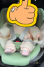 Prigel舒安pro新生嬰幼兒寶寶兒童安全座椅可坐可躺車(chē)載汽車(chē)用0-6-12歲 舒安pro 奶油青提(不窩脖設計+單手旋轉+175°大躺角) 曬單實(shí)拍圖