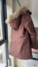 KOLON SPORT可隆羽絨衣防水防風(fēng)透濕女士中量毛領(lǐng)連帽鵝絨服 曬單實(shí)拍圖
