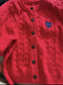 貝肽斯兒童毛衣加厚針織衫秋冬女童男童毛衣外套外穿毛線(xiàn)衣 大紅 110 cm 曬單實(shí)拍圖