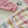 果殼（Gukoo）睡衣女冬季史努比聯(lián)名毛絨保暖插肩袖格子褲女家居服套裝可外穿D 橡皮粉套裝 M 曬單實(shí)拍圖
