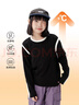 左西童裝女童打底衫兒童長(cháng)袖T恤冬裝2025新款女孩保暖內搭 黑色 150 曬單實(shí)拍圖