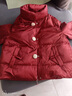 鴨鴨（YAYA）羽絨服女2025冬季新款中老年短款立領(lǐng)保暖氣質(zhì)媽媽裝外套CF 橘色 XL (170) 曬單實(shí)拍圖
