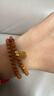周六福（ZLF）黃金手鏈男女款5D硬金沙面福牌橄欖珠手串  定價(jià) 33cm-0.97g 曬單實(shí)拍圖