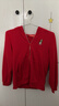 暇步士（Hush Puppies）童裝兒童男女童上衣春裝新款新年紅色拜年服舒適休閑連帽外套 珊瑚紅 150 cm 曬單實(shí)拍圖