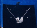 施華洛世奇（SWAROVSKI）【女神節禮物】Swan優(yōu)雅天鵝項鏈女吊墜輕奢小眾送女友女 黑白漸變色(大)5614103 曬單實(shí)拍圖