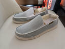普步仕品牌厚底帆布鞋男2026年新款透氣布鞋男款潮流百搭板鞋運動(dòng)休閑鞋 灰色 42 曬單實(shí)拍圖
