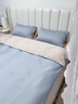 羅萊家紡 60支純棉四件套全棉新疆棉床上用品床單被套被罩 淺藍色 220*250 曬單實(shí)拍圖