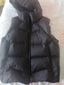 雅鹿鵝絨羽絨馬甲男女同款連帽2025冬季新款加厚短款保暖背心大鵝外套 黑色 2XL (185) 曬單實(shí)拍圖