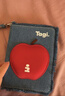 Tagi.《蘋(píng)蘋(píng)安安》護照夾砰砰蘋(píng)果證件收納包卡包錢(qián)包節日禮物-牛仔 曬單實(shí)拍圖