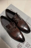 金利來(lái)（Goldlion）男鞋男士時(shí)尚正裝皮鞋舒適擦色布洛克鞋55013044642A淺棕色-41碼 曬單實(shí)拍圖