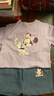 迪士尼（Disney）兒童套裝男女童短袖天絲牛仔防蚊褲 迪攝T紫+迪彩K深藍 140 曬單實(shí)拍圖