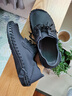 啄木鳥(niǎo)真皮低幫大腳肥胖腳男士休閑男鞋軟底牛皮加寬大頭皮鞋防臭寬頭鞋 四季款牛皮-黑色 38 曬單實(shí)拍圖