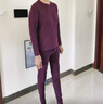 卡森蘭中老年爸爸保暖內衣套裝加絨加厚抗菌純棉全棉男士棉毛衫秋衣秋褲 曬單實(shí)拍圖