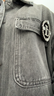 DZZIT地素棉服冬季復古丹寧主義時(shí)尚牛仔外套女 深灰色 S 曬單實(shí)拍圖