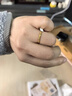 六福珠寶足金星爍素金釘砂工藝實(shí)心黃金戒指計價(jià)L04G0007DS 15號-2.16克(含工費192元) 曬單實(shí)拍圖