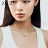 ZEGL小圓牌項鏈女飾品掛件吊墜鎖骨鏈秋冬新款送閨蜜生日禮物 曬單實(shí)拍圖