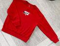 NIKE3BRAND 耐克男女童毛圈衛衣2026新年紅色拜年服兒童舒適上衣 曬單實(shí)拍圖