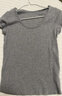 JNBY/江南布衣25夏新品T恤修身H型羅紋短袖女柔軟直筒5X5110090 072/中雜灰 L 曬單實(shí)拍圖