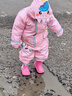 牧萌兒童雨衣男童連體套裝防水全身幼兒園女孩小童 櫻花獨角獸 M 曬單實(shí)拍圖