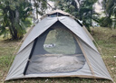 原始人 帳篷戶(hù)外露營(yíng)用品裝備全自動(dòng)速開(kāi)便攜折疊野營(yíng)野外防雨室內 4-6人【黑膠強防曬兩門(mén)兩窗】+防潮墊 曬單實(shí)拍圖