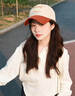 CACUSS帽子女士春季新款復古刺繡鴨舌帽軟頂大頭圍棒球帽戶(hù)外休閑遮陽(yáng)帽 赤貝 均碼 57-59CM 曬單實(shí)拍圖