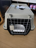 喵先生寵物航空箱貓咪狗狗寵物箱便攜式貓箱子外出貓包太空艙車(chē)載托運箱 1號航空箱黑灰色【送掛碗+墊板】 曬單實(shí)拍圖