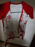 全棉時(shí)代寶寶過(guò)年拜年衣服新款嬰兒連體衣喜慶外出服新生兒哈衣過(guò)年衣服 全棉紅【系帶】 66cm 曬單實(shí)拍圖