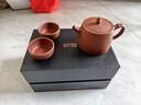 百年利永宜興紫砂壺純全手工原礦紫泥泡茶壺功夫茶具竹節漢鐸一壺兩杯套裝 竹節漢鐸 240ml 原礦紫泥 曬單實(shí)拍圖