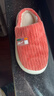 回力棉拖鞋女士居家保暖防滑厚底室內毛絨拖鞋女款WST-0806 紅色40-41 曬單實(shí)拍圖