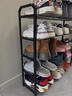 靠森（Kaooseen）宿舍鞋架桌下小型學(xué)生鞋子收納神器不銹鋼鞋架子小窄門(mén)口出租房用 宿舍雙人款【經(jīng)典黑】4層長(cháng)45cm 曬單實(shí)拍圖