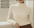班尼路（Baleno）米色半高領(lǐng)加絨打底衫女2025新款內搭德絨長(cháng)袖t恤女裝上衣秋冬季 曬單實(shí)拍圖