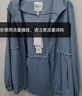 菲妮迪品牌風(fēng)衣秋季簡(jiǎn)約氣質(zhì)連帽耐皺灰藍色時(shí)尚外套女 灰藍色 M 曬單實(shí)拍圖