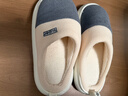 潔麗雅（Grace）棉拖鞋男士秋冬季室內防臭防滑居家保暖厚底踩屎感拖鞋男款冬天 曬單實(shí)拍圖