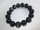 石玥珠寶收藏級14mm金貓眼天然黑曜石手串本命年轉運珠水晶手鏈男女士款 曬單實(shí)拍圖