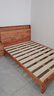 京東京造悅楓實(shí)木床 天然橡膠木 雙人床原木色1.5×2米 邦尼爾床墊套裝 曬單實(shí)拍圖