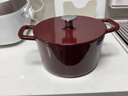 菲仕樂(lè )食光琺瑯鍋鑄鐵鍋微壓鍋湯鍋煮鍋雙耳煲湯鍋燉鍋燃氣灶電磁爐通用 鑄鐵鍋-勃艮第紅 24cm 曬單實(shí)拍圖
