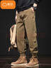 棉致美式工裝褲子男春秋冬季新款寬松潮流重磅休閑褲男士長(cháng)褲 黑色【K316常規高品質(zhì)】 2XL 140-155斤 曬單實(shí)拍圖
